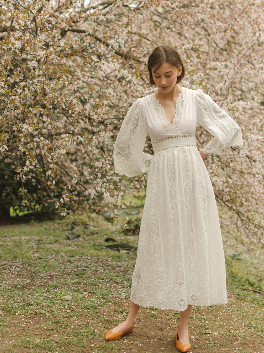 [WITH:ER]  white lace cotton dress