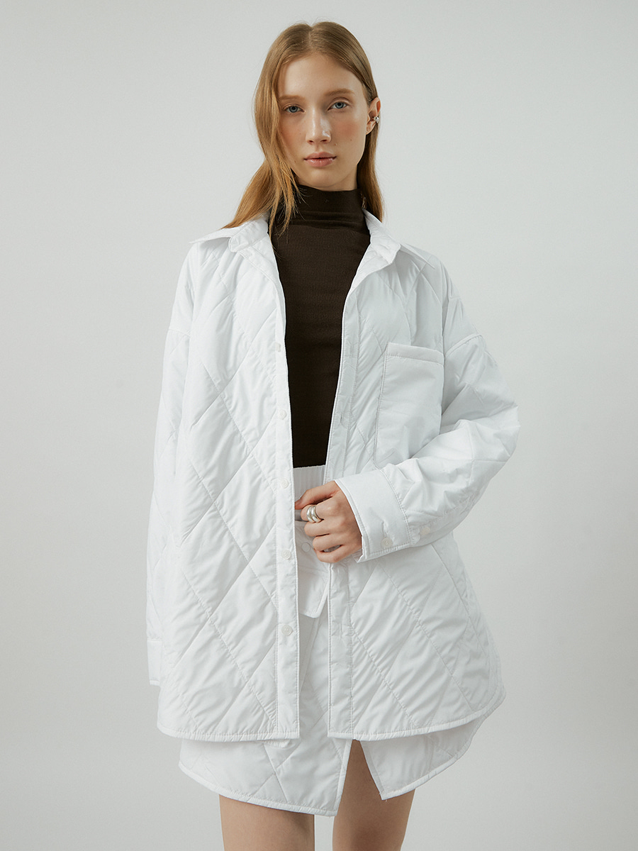 Breeze TO quilting overfit coat [white]