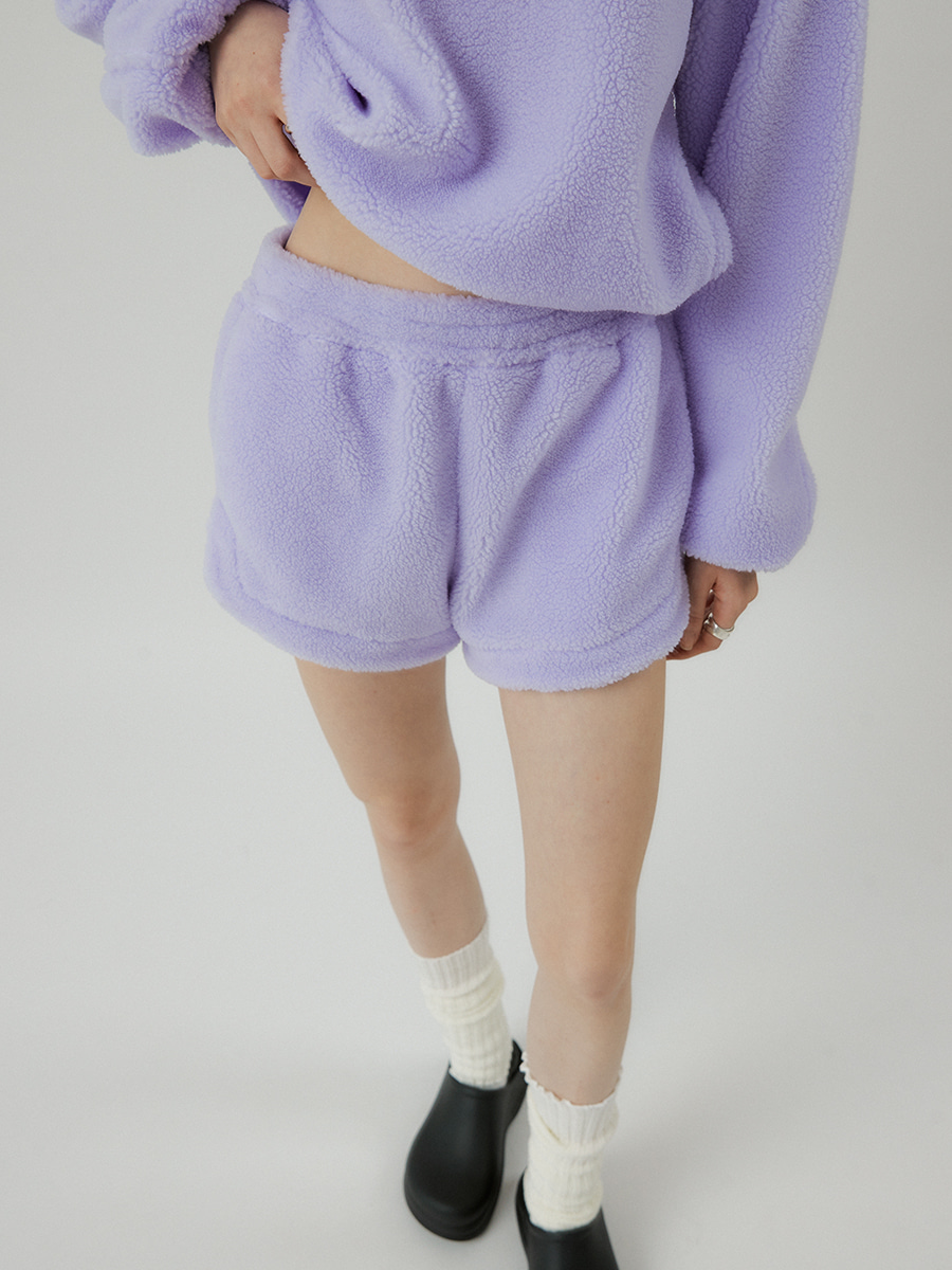 Boucle SH fur shorts [light purple]