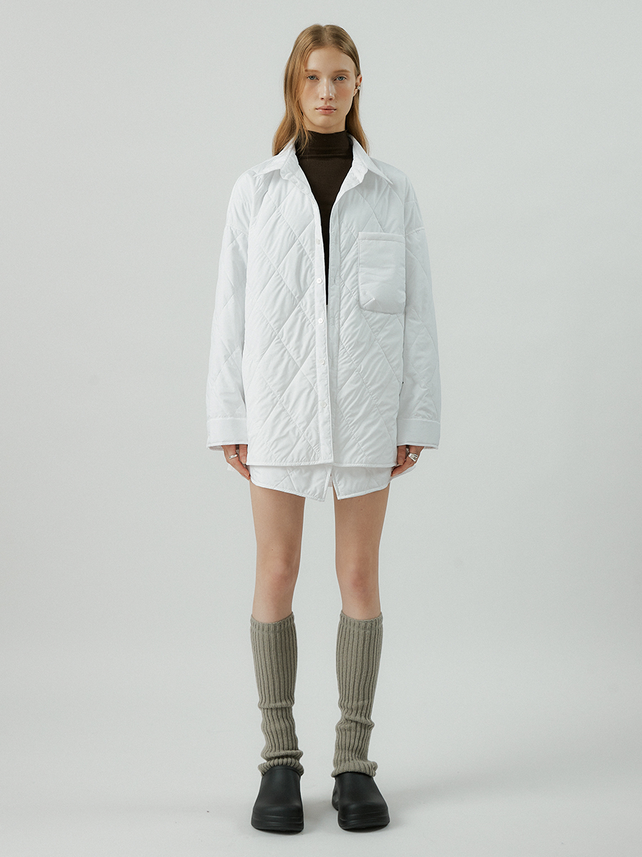 Breeze TO quilting overfit coat [white]